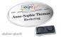Preview: Namensschild aluline-plus® 43 "logo-print" silber matt