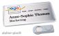 Preview: Namensschild aluline-plus® 38 "logo-print" silber matt