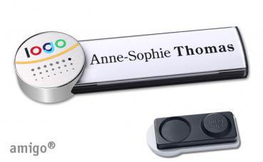 Namensschild amigo® "alu-print" edelstahl