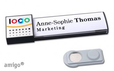 Namensschild amigo® "alu-print" anthrazit