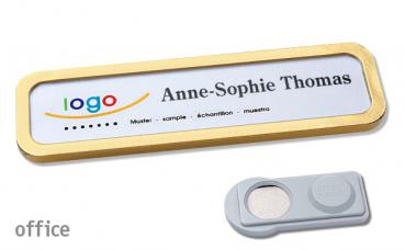 Namensschild office 20 "quick-print" gold