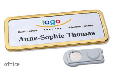 Namensschild office 30 "quick-print"gold