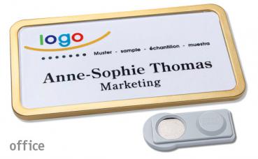 Namensschild office 40 "quick-print" gold