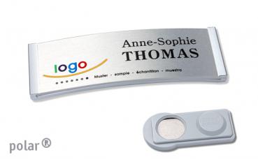 Namensschild polar® 20 "alu-complete" edelstahl
