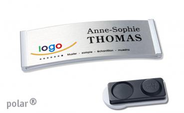 Namensschild polar® 20 "alu-complete" edelstahl