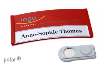 Namensschild polar® 30 "color-print" rot