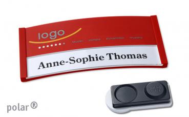 Namensschild polar® 30 "color-print" rot