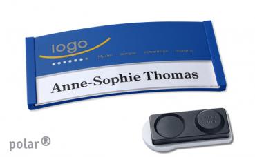 Namensschild polar® 30 "color-print" blau