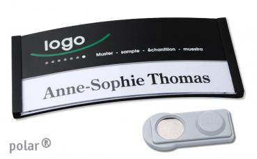 Namensschild polar® 35 "color-print" schwarz