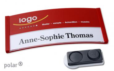 Namensschild polar® 35 "color-print" rot