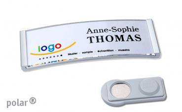 Namensschild polar® 20 "quick-print" edelstahl