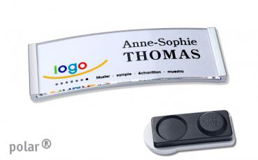 Namensschild polar® 20 "quick-print" edelstahl