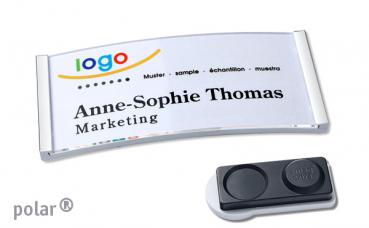 Namensschild polar® 30 "quick-print" edelstahl