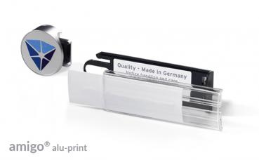 Namensschild amigo® "alu-print" edelstahl