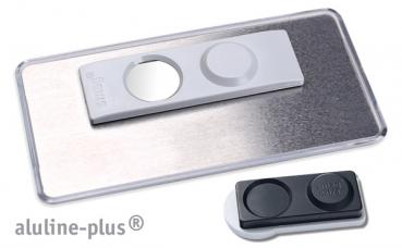 Namensschild aluline-plus® 38 "system" silber matt