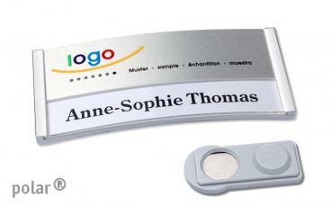 Namensschild polar® 30 "alu-print" edelstahl