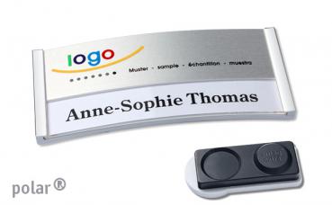 Namensschild polar® 30 "alu-print" edelstahl