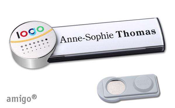 Namensschild amigo® "alu-print" edelstahl