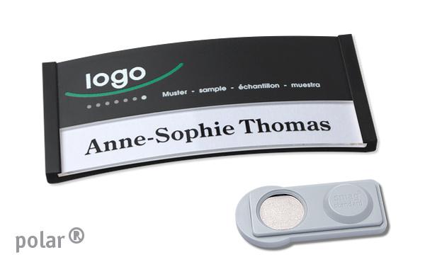 Namensschild polar® 30 "color-print" schwarz