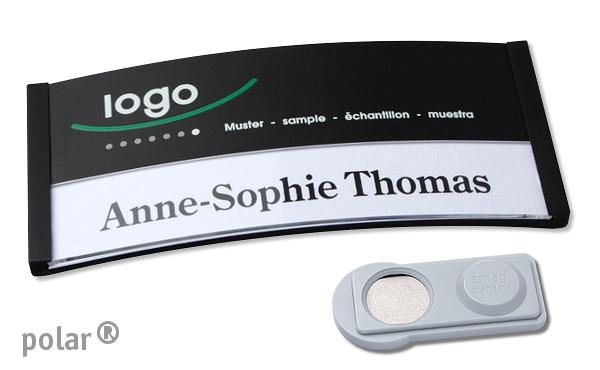 Namensschild polar® 35 "color-print" schwarz
