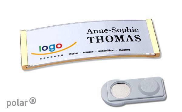 Namensschild polar® 30 "classic-clear" gold
