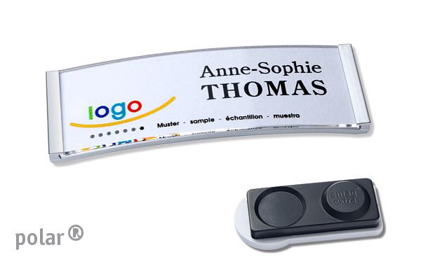 Namensschild polar® 20 "quick-print" edelstahl