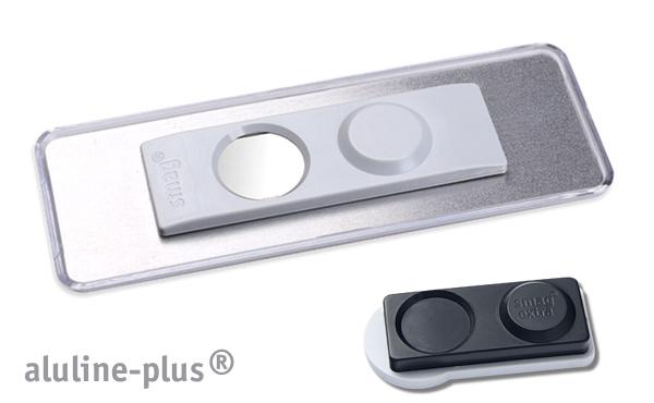 Namensschild aluline-plus® 25 "system" silber matt