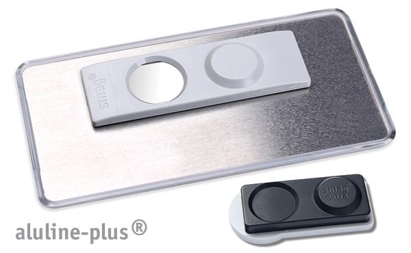 Namensschild aluline-plus® 38 "system" silber matt