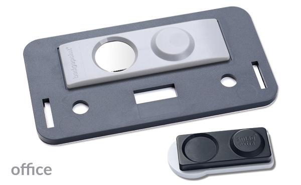 Namensschild office "alu-print" silber