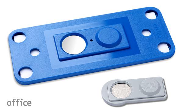 Namensschild office 30 "quick-print" blau