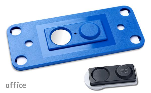 Namensschild office 30 "quick-print" blau