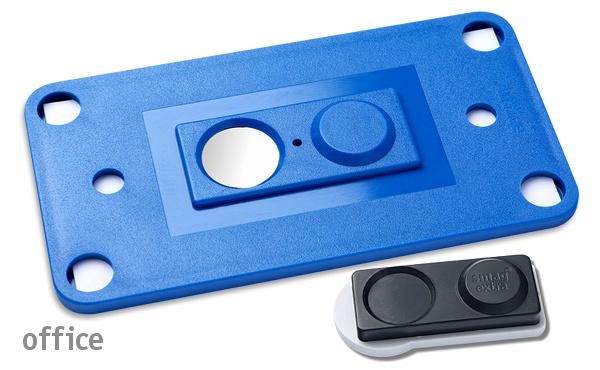 Namensschild office 40 "quick-print" blau