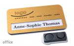 Namensschild office "alu-print" gold